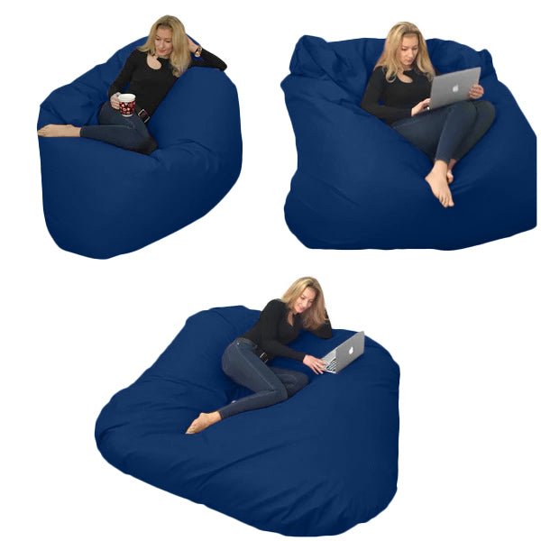 Bean bag, Pouf classique pour deux Ovale, XXXL Multipositions style CA336-Beanbag Montréal