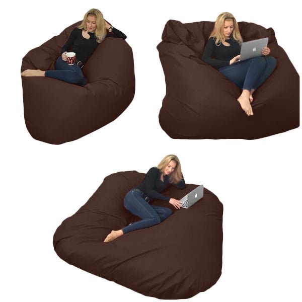 Bean bag, Pouf classique pour deux Ovale, XXXL Multipositions style CA336-Beanbag Montréal