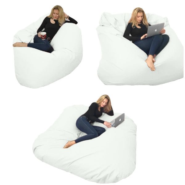 Bean bag, Pouf classique pour deux Ovale, XXXL Multipositions style CA336-Beanbag Montréal