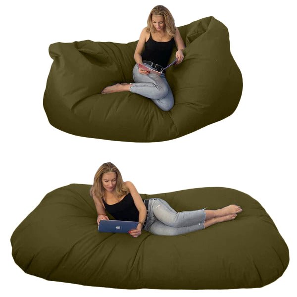 Bean bag, Pouf classique pour trois Ovale, XXXXL Multipositions Style CA446-Beanbag Montréal