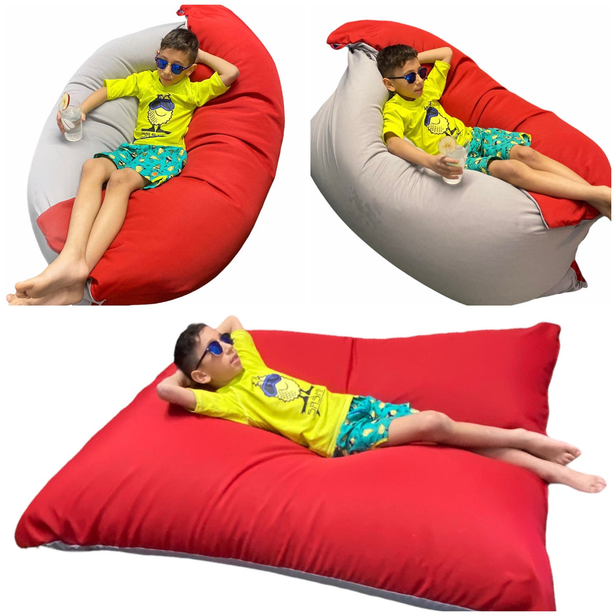 1 housse externe et 1 housse interne vide, REMPLISSAGE NON INCLUS* Beanbag Piscine XLarge Adulte style CA186H-Beanbag Montréal