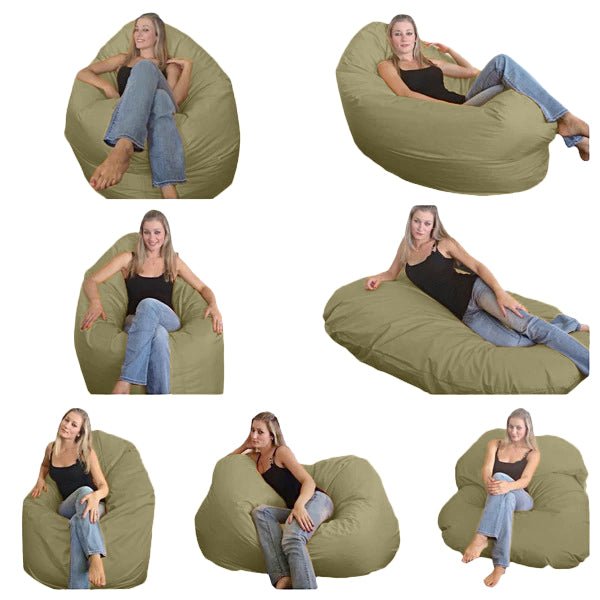 Bean bag, Pouf classique Adulte Ovale, XL Multipositions style CA126-Beanbag Montréal