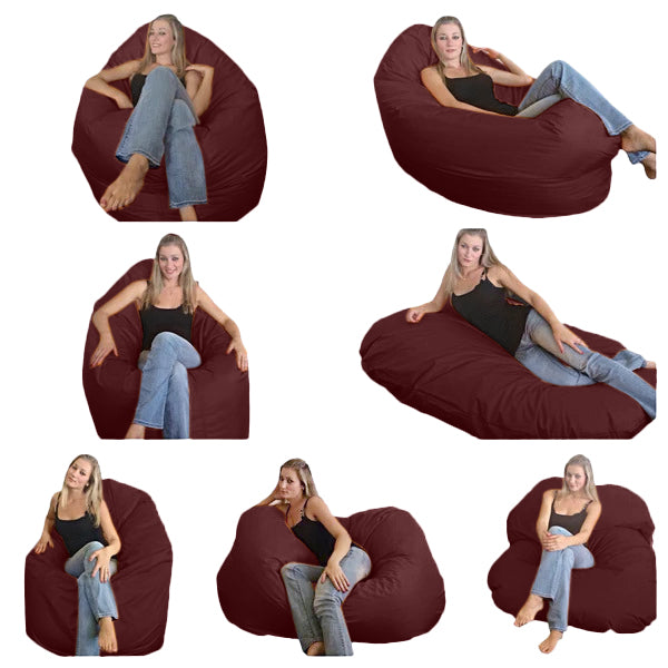 1 outer cover and 1 empty inner cover, FILLING NOT INCLUDED* Oval Adult Beanbag, XL Multi-position style CA126H-Beanbag Montreal