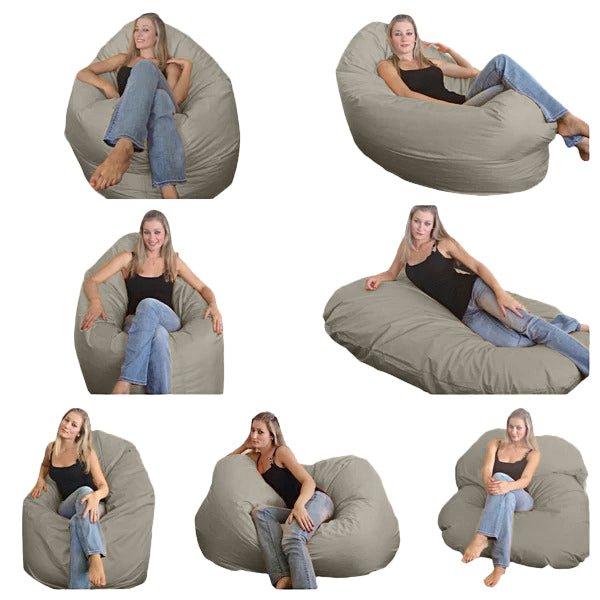 Bean bag, Pouf classique Adulte Ovale, XL Multipositions style CA126-Beanbag Montréal
