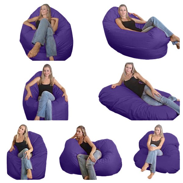 Bean bag, Pouf classique Adulte Ovale, XL Multipositions style CA126-Beanbag Montréal