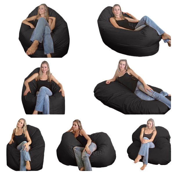 Bean bag, Pouf classique Adulte Ovale, XL Multipositions style CA126-Beanbag Montréal