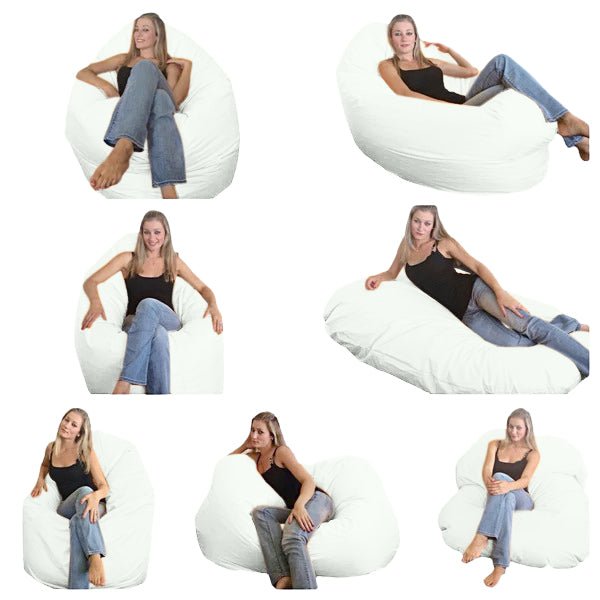 Bean bag, Pouf classique Adulte Ovale, XL Multipositions style CA126-Beanbag Montréal