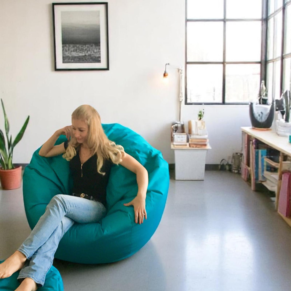 1 housse externe et 1 housse interne vide, REMPLISSAGE NON INCLUS* Beanbag Poire style CA135H XXL-Beanbag Montréal