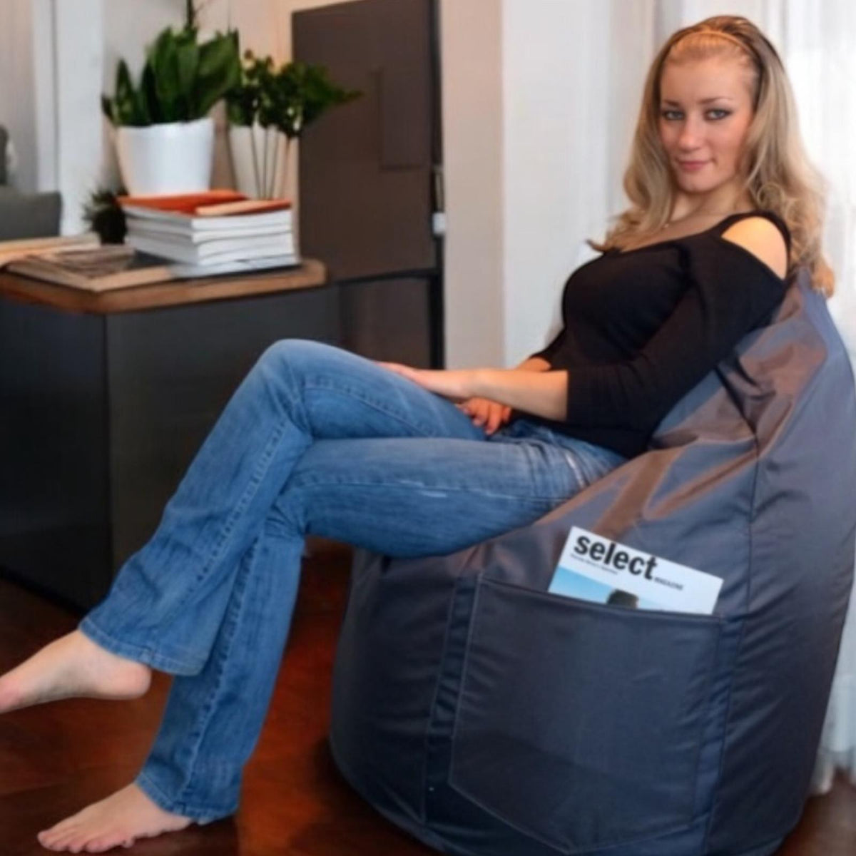 1 housse externe et 1 housse interne vide, REMPLISSAGE NON INCLUS* Beanbag Poire style CA109H Moyen-Beanbag Montréal