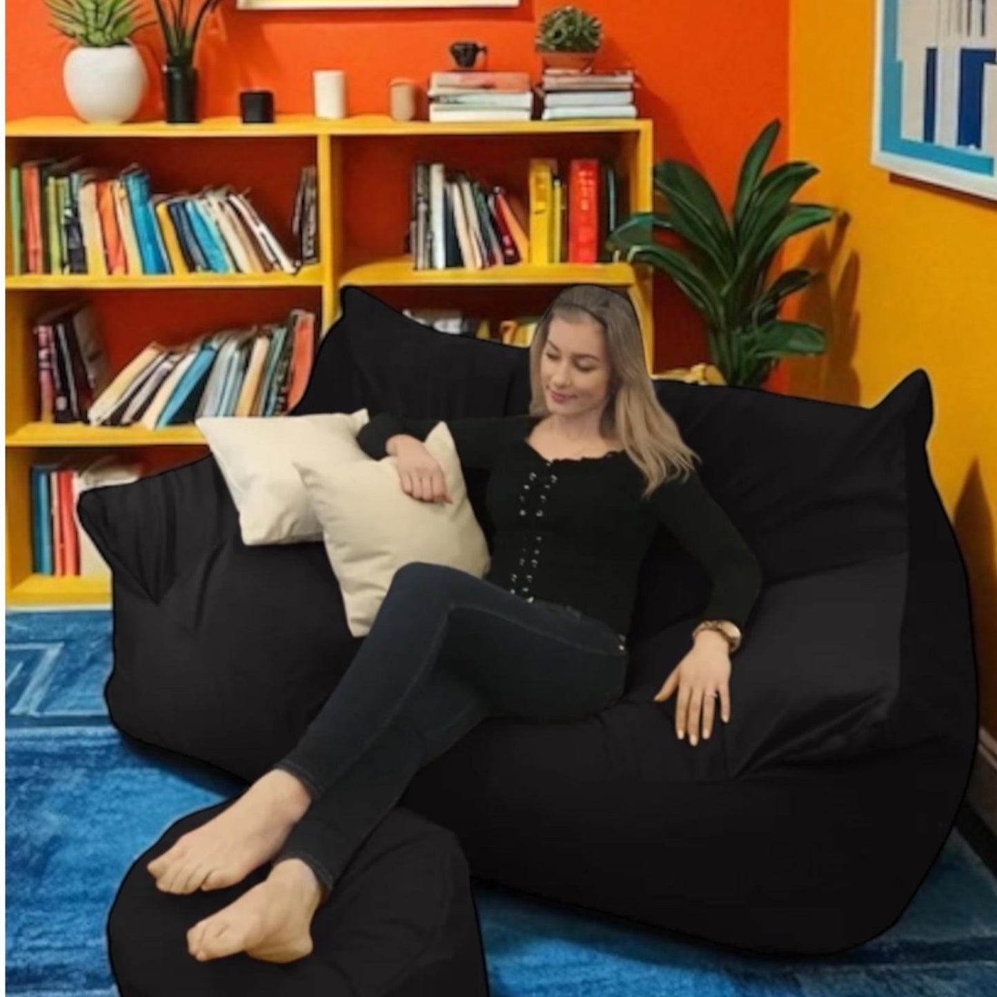 BEANBAG CANAPÉ DOUBLE, sans structure style #CA166