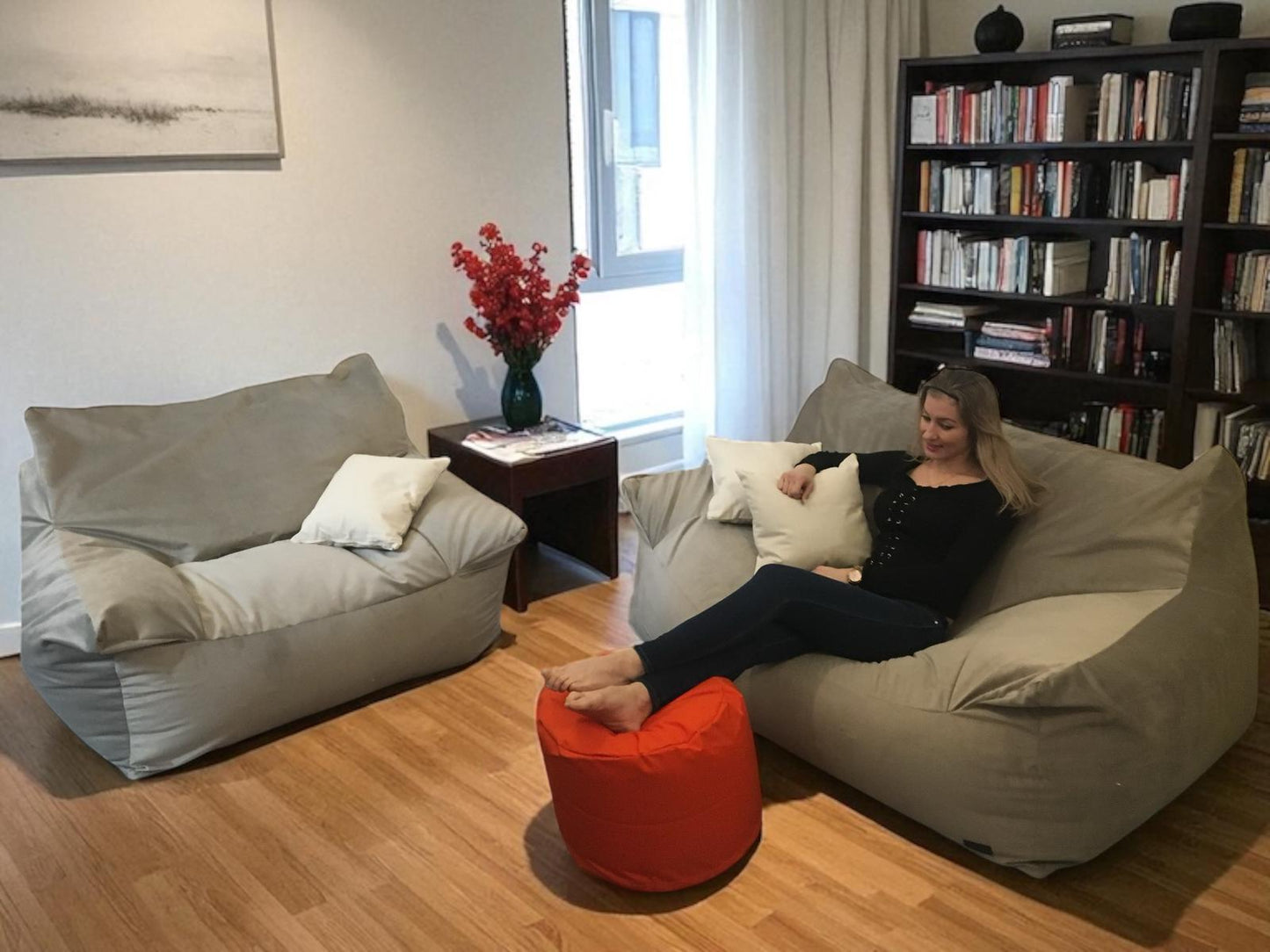 BEANBAG DOUBLE SOFA, without structure style #CA166