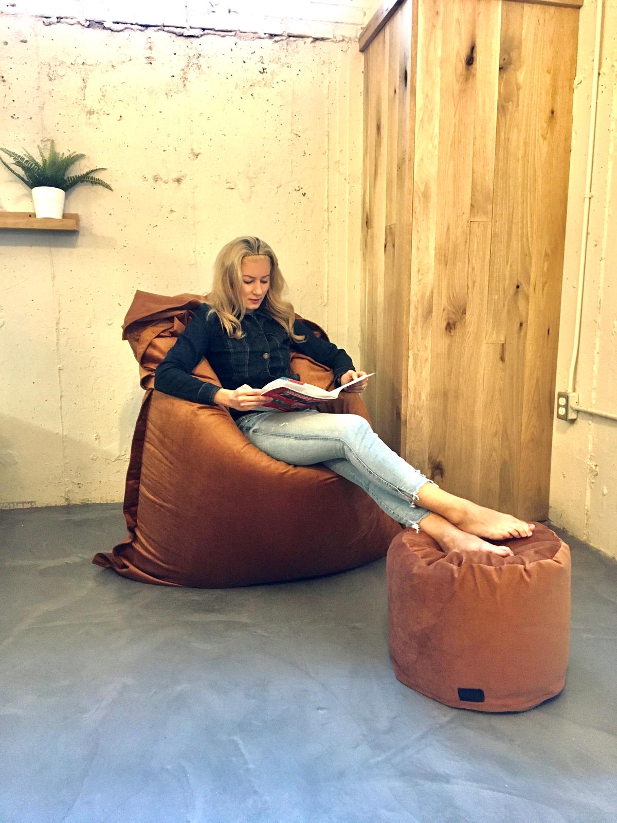 Bean bag, Pouf classique Adulte XL Multipositions style CA777-Beanbag Montréal