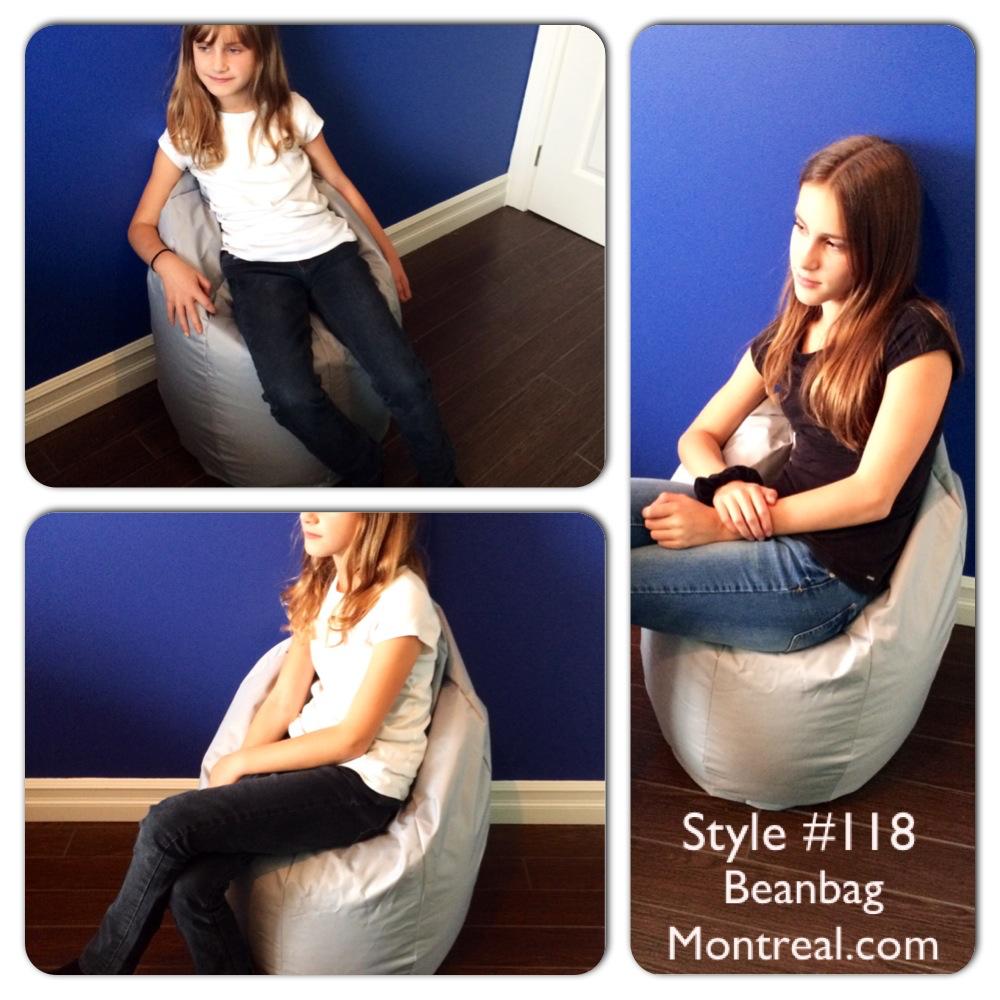 1 housse externe et 1 housse interne vide, REMPLISSAGE NON INCLUS* Beanbag Poire style CA118H Petit-Beanbag Montréal