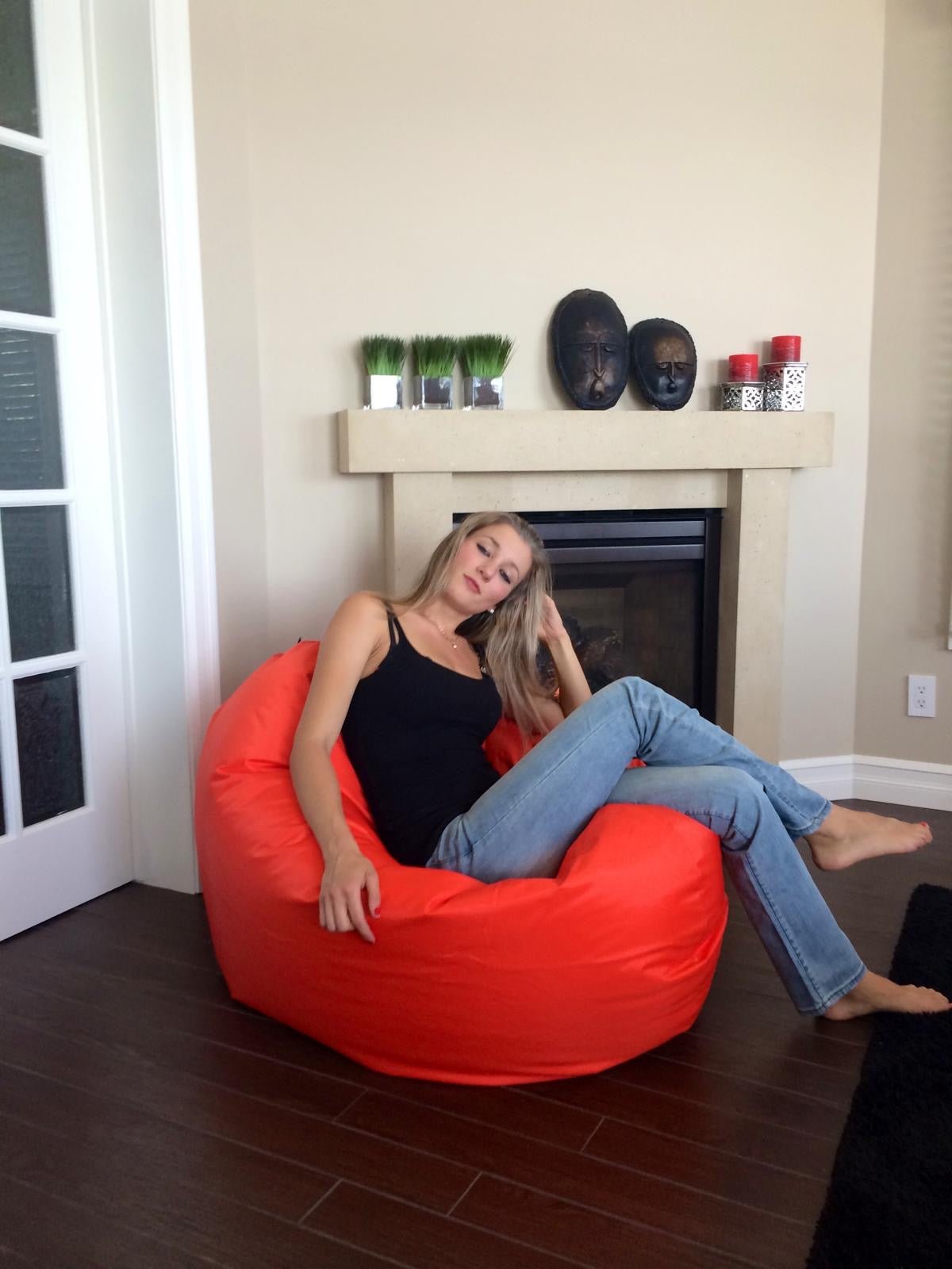 Bean bag, Pouf classique Adulte Ovale, Large Multipositions style CA117-Beanbag Montréal