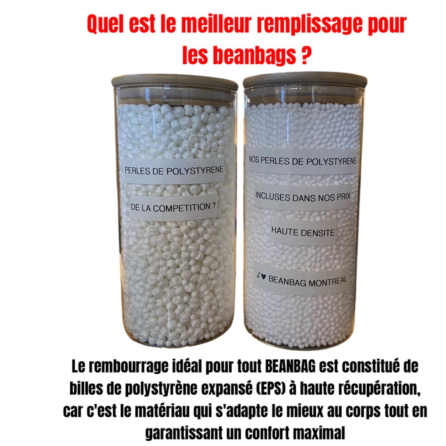 Sac de remplissage 100 Litres / 3.5 pieds cubes-Beanbag Montréal