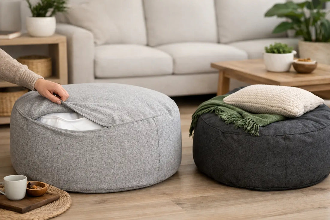 Comment choisir un pouf déhoussable durable