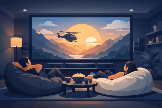 Beanbag géant salle cinéma maison