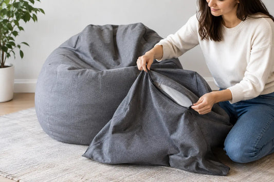 Guide housse de remplacement pour pouf durable