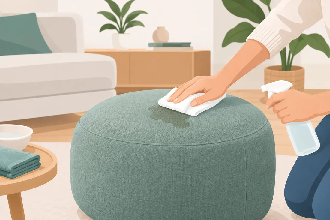 Nettoyer une tache sur un pouf sans l’abîmer