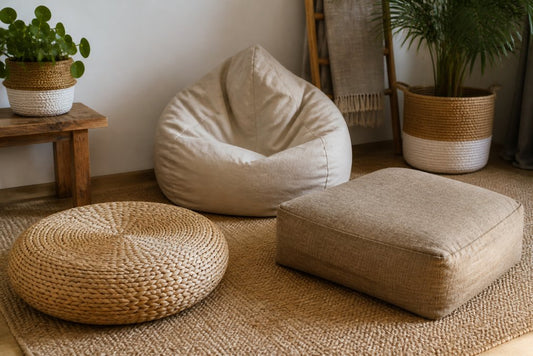 Alternatives durables aux poufs en vinyle