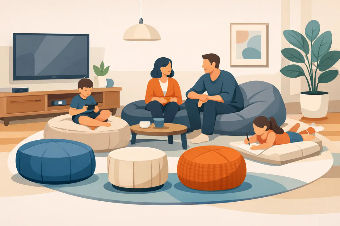 Les meilleurs poufs pour salle familiale