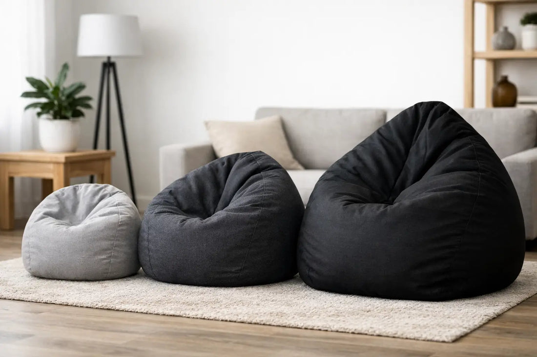 Guide des tailles de beanbags pour adultes