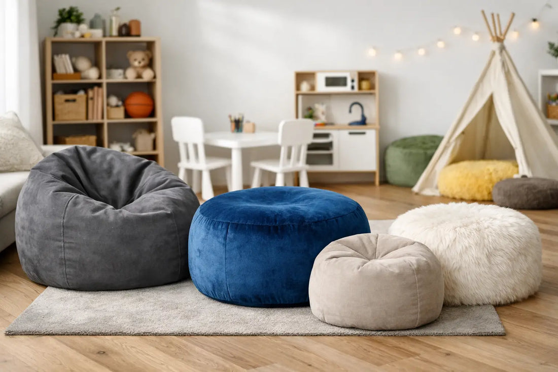 Guide pouf pour salle de jeux bien pensé