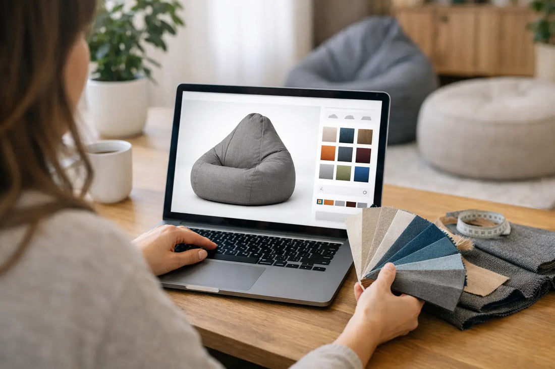 Comment commander un pouf sur mesure facilement