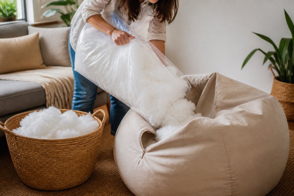 Meilleur remplissage pour pouf durable