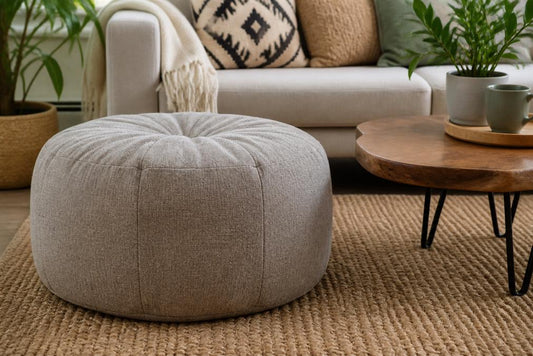 Pouf en tissu durable pour salon : guide complet 2026