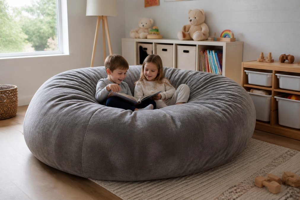 Pouf géant pour salle de jeux enfant