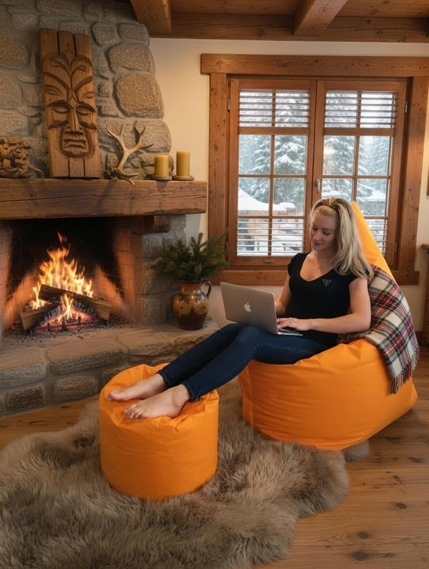 Bean bag, Classic Adult Large Multi-Position Pouf, Style CA999-Beanbag Montreal