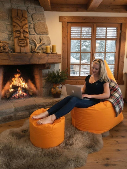 Bean bag, Classic Adult Large Multi-Position Pouf, Style CA999-Beanbag Montreal