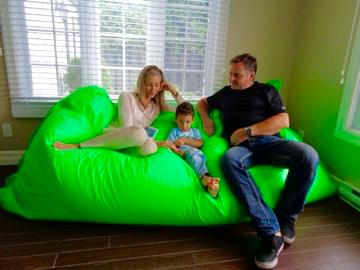 Bean bag, Pouf classique pour trois XXXL Multipositions style CA333-Beanbag Montréal