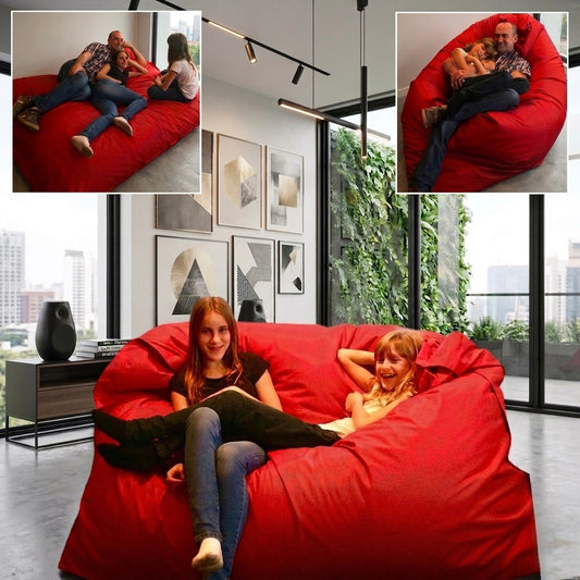 Bean bag, Classic pouf for two, XXL, multi-position, style CA222-Beanbag Montreal