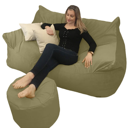 BEANBAG CANAPÉ DOUBLE, sans structure style #CA166-Beanbag Montréal