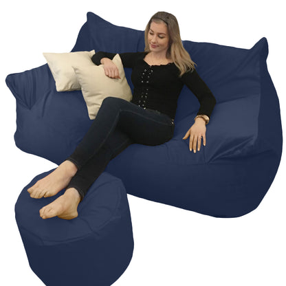 BEANBAG CANAPÉ DOUBLE, sans structure style #CA166-Beanbag Montréal
