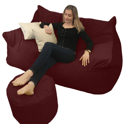 BEANBAG CANAPÉ DOUBLE, sans structure style #CA166-Beanbag Montréal