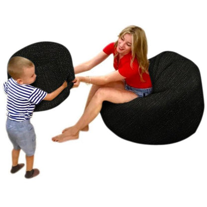 Bean bag, Classic Adult Oval Pouf, Large Multi-position style CA117A Animal/Soccer/Denim-Jeans Patterns - Montreal Beanbag