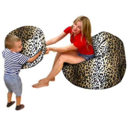Bean bag, Classic Adult Oval Pouf, Large Multi-position style CA117A Animal/Soccer/Denim-Jeans Patterns - Montreal Beanbag