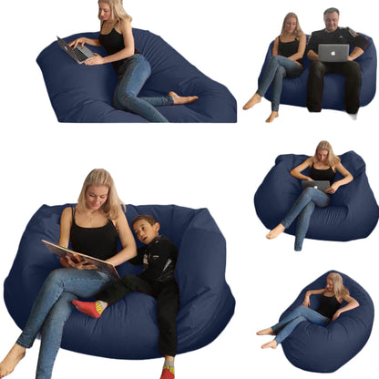 1 outer cover and 1 empty inner cover, FILLING NOT INCLUDED* Beanbag for two Oval, XXL Multi-position style CA226H-Beanbag Montreal