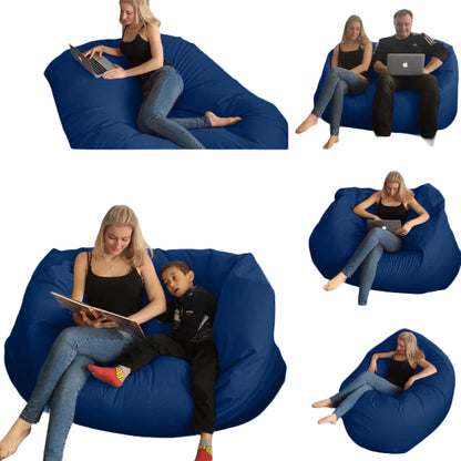 1 outer cover and 1 empty inner cover, FILLING NOT INCLUDED* Beanbag for two Oval, XXL Multi-position style CA226H-Beanbag Montreal