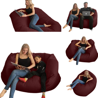 1 outer cover and 1 empty inner cover, FILLING NOT INCLUDED* Beanbag for two Oval, XXL Multi-position style CA226H-Beanbag Montreal