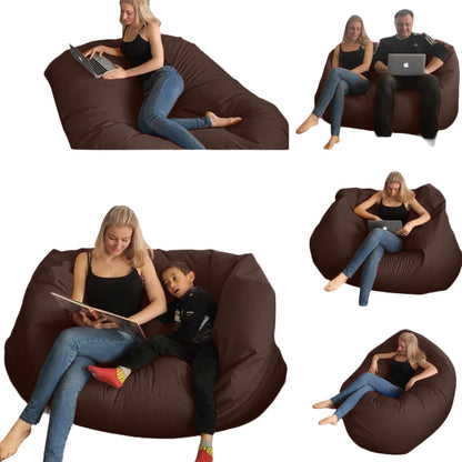 1 outer cover and 1 empty inner cover, FILLING NOT INCLUDED* Beanbag for two Oval, XXL Multi-position style CA226H-Beanbag Montreal
