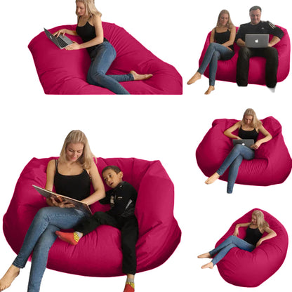 1 outer cover and 1 empty inner cover, FILLING NOT INCLUDED* Beanbag for two Oval, XXL Multi-position style CA226H-Beanbag Montreal