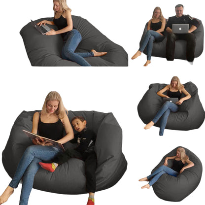 1 outer cover and 1 empty inner cover, FILLING NOT INCLUDED* Beanbag for two Oval, XXL Multi-position style CA226H-Beanbag Montreal