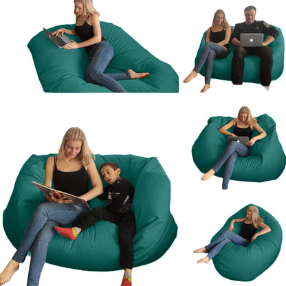 1 outer cover and 1 empty inner cover, FILLING NOT INCLUDED* Beanbag for two Oval, XXL Multi-position style CA226H-Beanbag Montreal