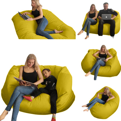 1 outer cover and 1 empty inner cover, FILLING NOT INCLUDED* Beanbag for two Oval, XXL Multi-position style CA226H-Beanbag Montreal