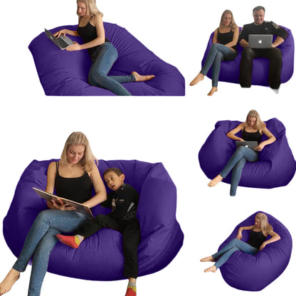 1 outer cover and 1 empty inner cover, FILLING NOT INCLUDED* Beanbag for two Oval, XXL Multi-position style CA226H-Beanbag Montreal