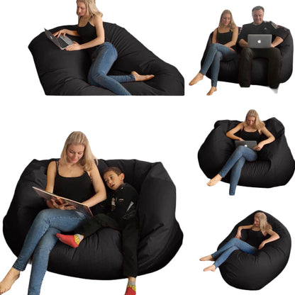 1 outer cover and 1 empty inner cover, FILLING NOT INCLUDED* Beanbag for two Oval, XXL Multi-position style CA226H-Beanbag Montreal